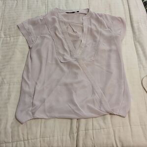 𝅺simply Vera lightweight pale lilac short sleeve top size Medium